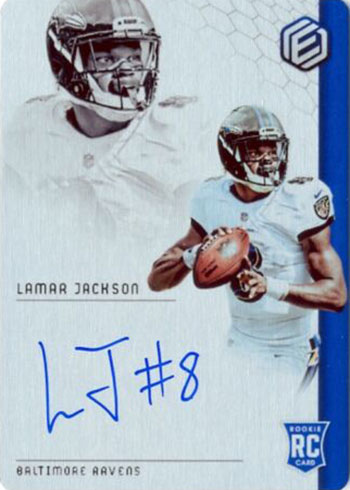 Lamar Jackson 2018 Limited Patch on Card Autograph Rookie RARE SSP 11/25 RC  #170