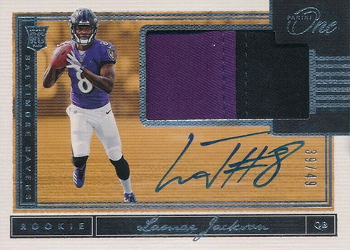 Lamar Jackson 2018 Limited Patch on Card Autograph Rookie RARE SSP 11/25 RC  #170