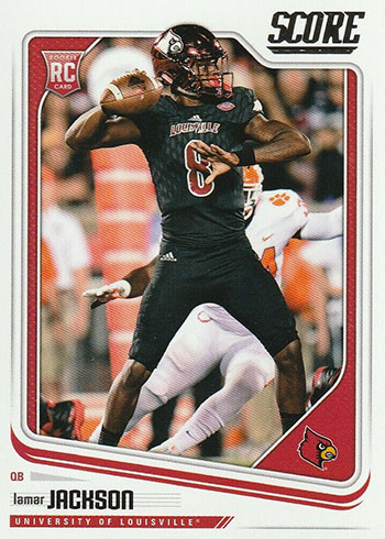 2018 Score Lamar Jackson Rookie Card