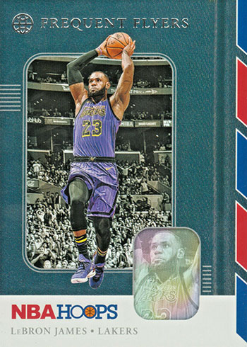 Los Angeles Lakers LEBRON JAMES 2019 Hoops Frequent Flyers #15 Basketball Card