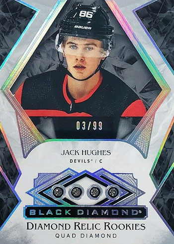 2019-20 Upper Deck Black Diamond Hockey Jack Hughes Rookie Card
