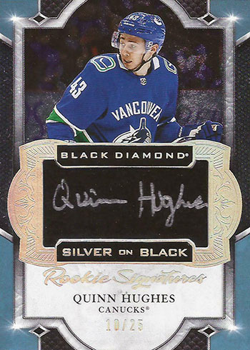 Quinn Hughes 19-20 Black Diamond Rookie Gems /399 Vancouver Canucks