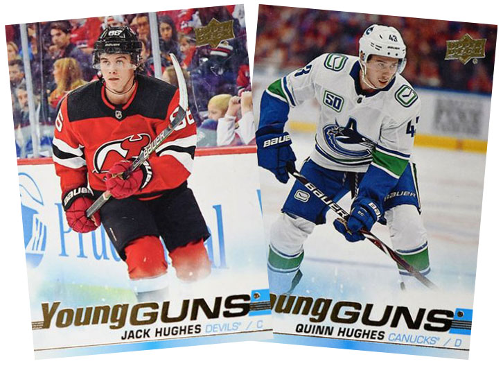 Hughes Poehling Young Gun 4-Pack Lot 2019-20 Upper Deck Series 1&2 Pack Auto? ? 
