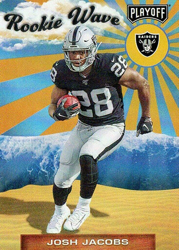 2019 Playoff Josh Jacobs RC Las Vegas Raiders Rookie Wave Insert Card #6