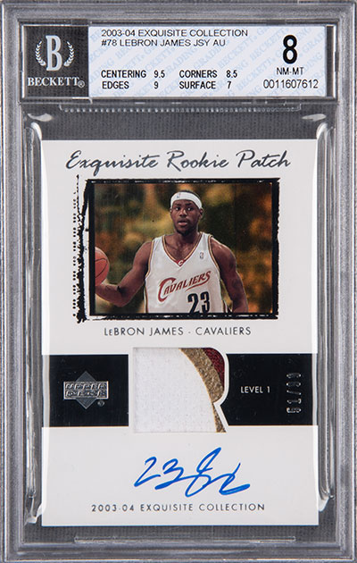 2003-04 Upper Deck Exquisite LeBron James Rookie Card Sells for 