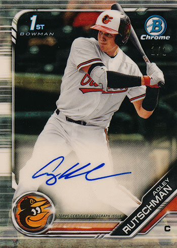 2019 Bowman Chrome Draft Adley Rutschman Superfractor Autograph