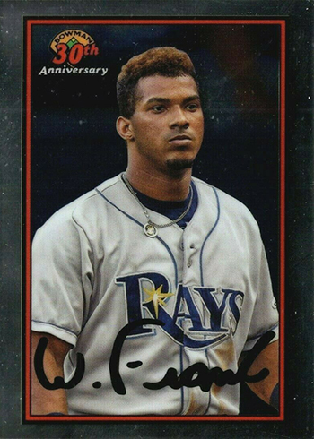 Wander Franco 2021 Bowman Chrome 1991 Throwback 30th Anniversary Refractor  Rays