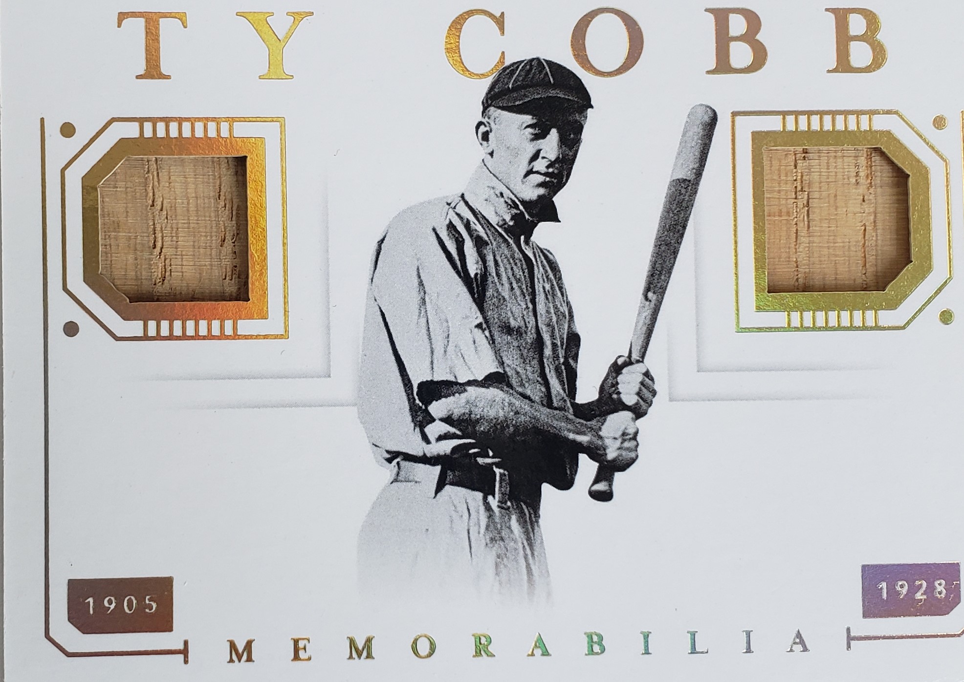 1 of 1 Babe Ruth/Ty Cobb Auto Dual Bat Relic Pulled!2019 Panini