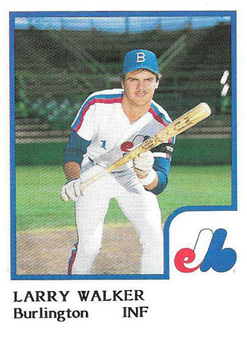  Larry Walker baseball card rookie (Montreal Expos
