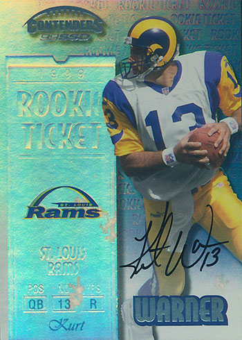 Kurt Warner Autograph Game Used Pants Auto Jersey Patch Card