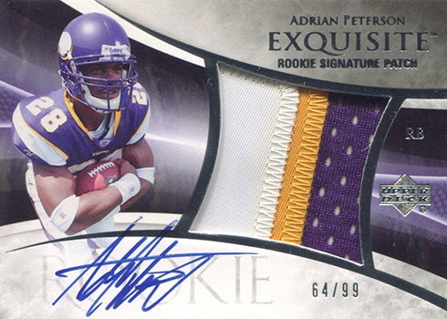 2007 topps Adrian Peterson Rookie Card #301 Values - MAVIN