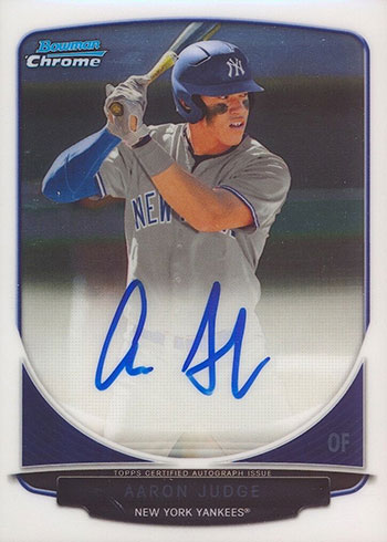 2013 Bowman Chrome Draft Aaron Judge Autograph