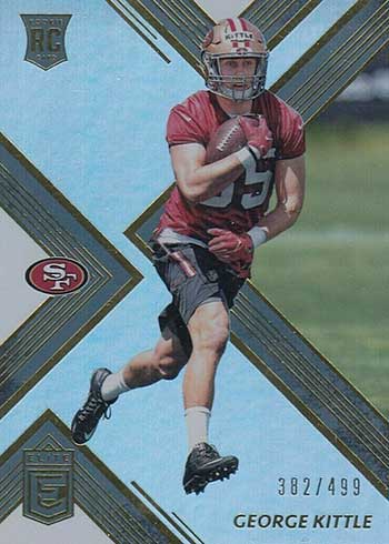 George Kittle Signed 2017 Panini Contenders Card #RN-20 RC 49ers Beckett COA