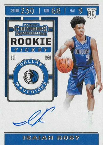 2019-20 Panini Contenders Basketball Isaiah Roby RC Autograph