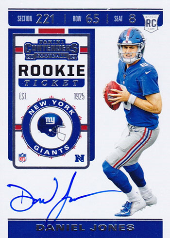 2019 Panini Contenders Optics Daniel Jones College Ticket Silver