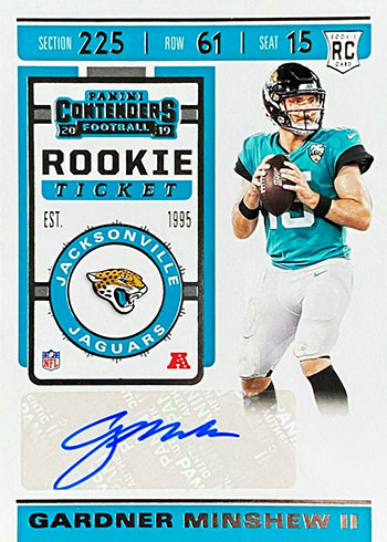 2019 Panini Contenders Football Gardner Minshew RC Autograph