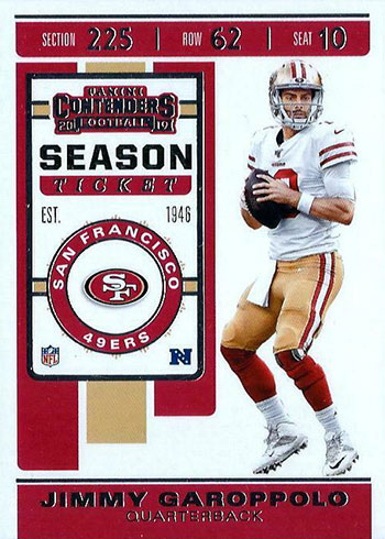 2019 Pannini Contenders Football Jimmy Garoppolo