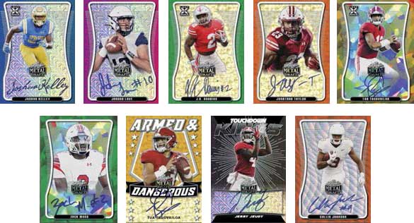 2020 Leaf Metal Draft Jake Fromm Purple RC Auto Armed & Dangerous #18/25  Bills