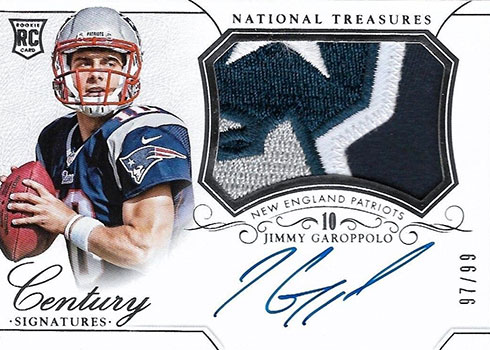 2014 Panini National Treasures Jimmy Garoppolo Rookie Card