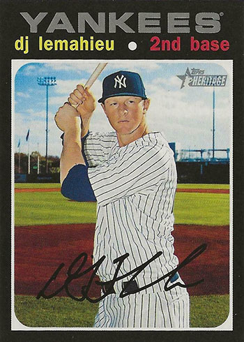Autographed New York Yankees Topps Heritage Cards: Domingo 