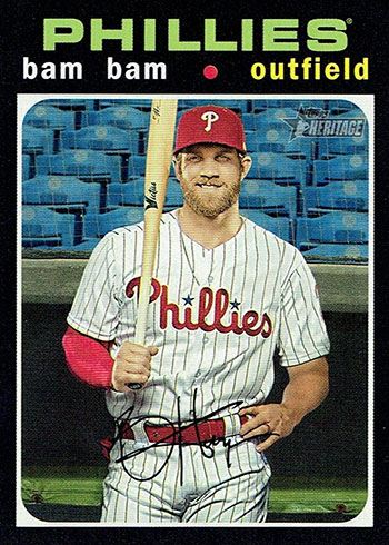 2020 Topps Heritage Baseball Variations Nickname Bryce Harper