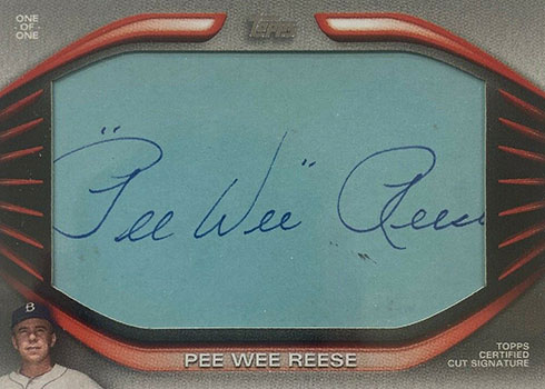 2020 Topps Series 1 Baseball Cut Signatures Pee Wee Reese