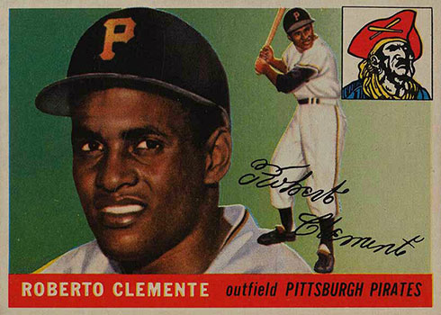 ROBERTO CLEMENTE GAME USED BAT CARD 99 2020 TOPPS 1955 ROOKIE PITTSBURGH  PIRATES