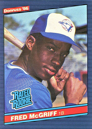 1986 Donruss Fred McGriff Rookie Card