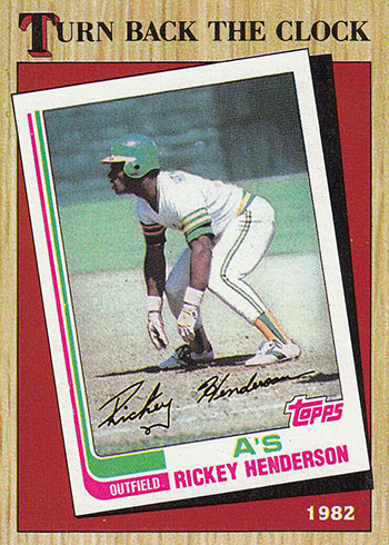 1987 Topps Baseball Rickey Henderson Turn Back the Clock