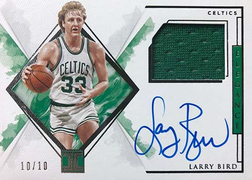 2019-20 Panini Impeccable Basketball Elegance Retired Jersey Autographs Larry Bird