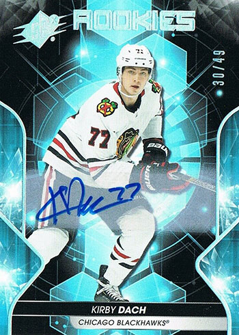 Lids Kirby Dach Chicago Blackhawks Autographed 2019-20 Upper Deck Trilogy  Level 1 Rookie Premieres #58 #271/299 Beckett Fanatics Witnessed  Authenticated Rookie Card