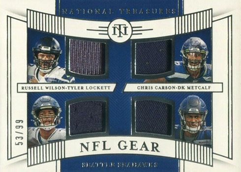 2019 Alexander Mattison Panini National Treasures ROOKIE DUAL JERSEY 9