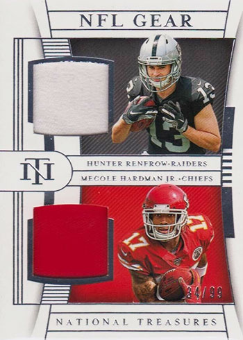 2019 Panini National Treasures NFL Gear Trio Materials Prime #GTM-1 Kyler  Murray/Andy Isabella/Christian Kirk Cardinals RC 18/25 - MyBallcards