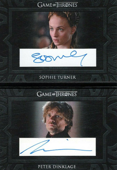 2020 Rittenhouse Game of Thrones Season 8 Dual Autograph Booklet Peter Dinklage Sophie Turner