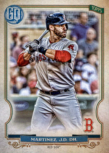 2020 Topps J. D. Martinez Commemorative Jersey Sleeve Patch