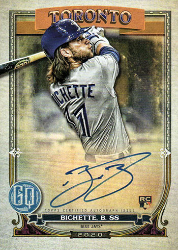 Bo Bichette 2020 Topps Gypsy Queen Blue On Card Rookie Auto Rc #d 64/99