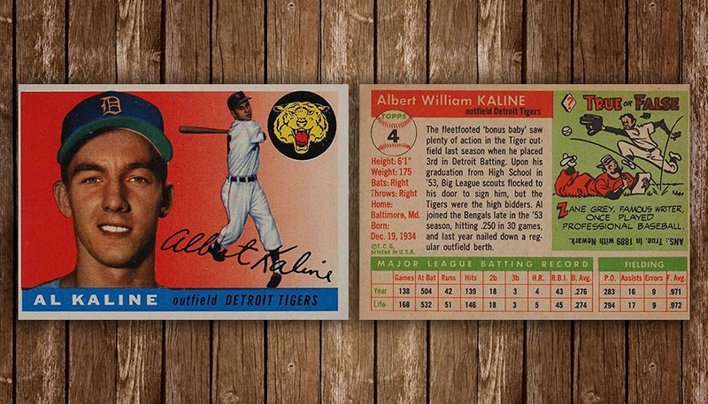 Looking Back at Al Kaline's Career Through Topps Baseball Cards