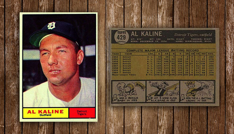 Al Kaline Rookie Cards and Autographed Memorabilia Guide