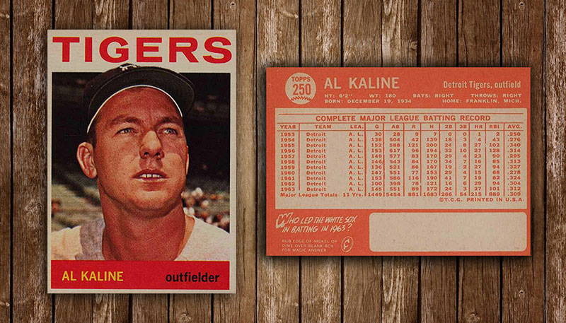 #12 Al Kaline HOF - 1964 Topps Giants Baseball Cards (Star) Graded NM