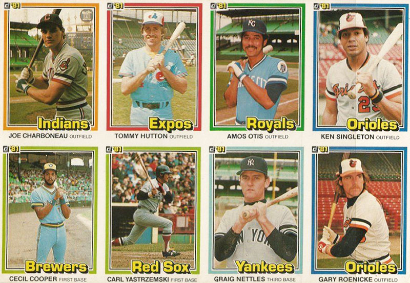 1981 Donruss Baseball Uncut Dealer Sheet