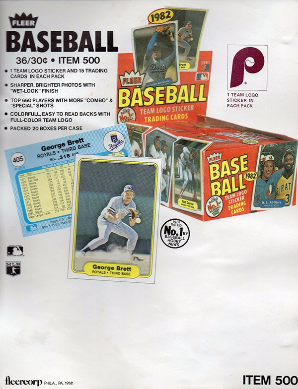 1982 Fleer Baseball Checklist, Team Set Lists, Box Info and Details