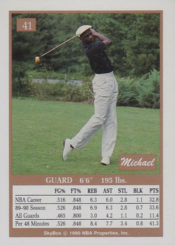 Michael Jordan AIR KNOWS Air Jordan Golf Rookie Card 23 Promo MJ 90s 80s