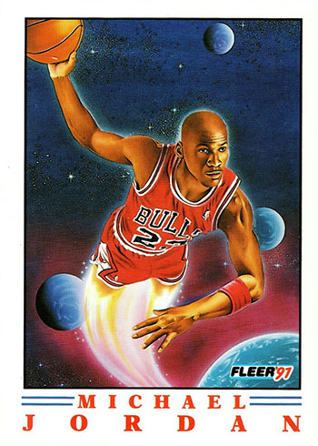 1990-91 NBA Hoops Sam Vincent Card #223 Michael Jordan Wearing