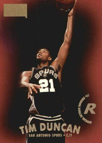 Tim Duncan RC 1997-98 UD SP Authentic "Dunking Pose"