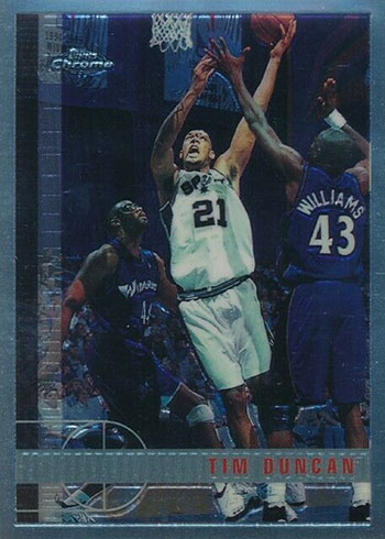 1997-98 Topps Chrome Tim Duncan Rookie Card