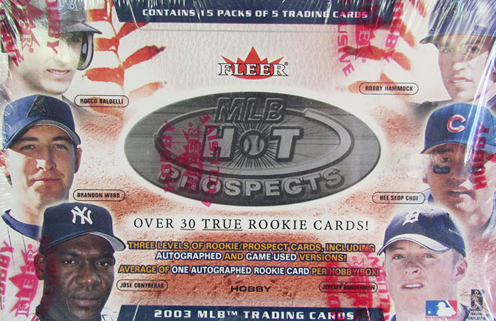 2003 Fleer Hot Prospects Baseball Hobby Box