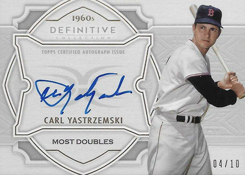 2020 Topps Definitive Collection Baseball Defining the Decade Autographs Carl Yastrzemski