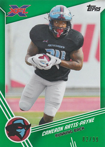 2020 Topps XFL Green