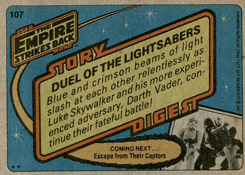 Star Wars Empire Strikes Back #246 Confronting the Dark Side Topps 1980 Series 2