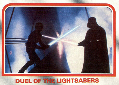 1980 Topps Empire Strikes Back 107 Duel of the Lightsabers